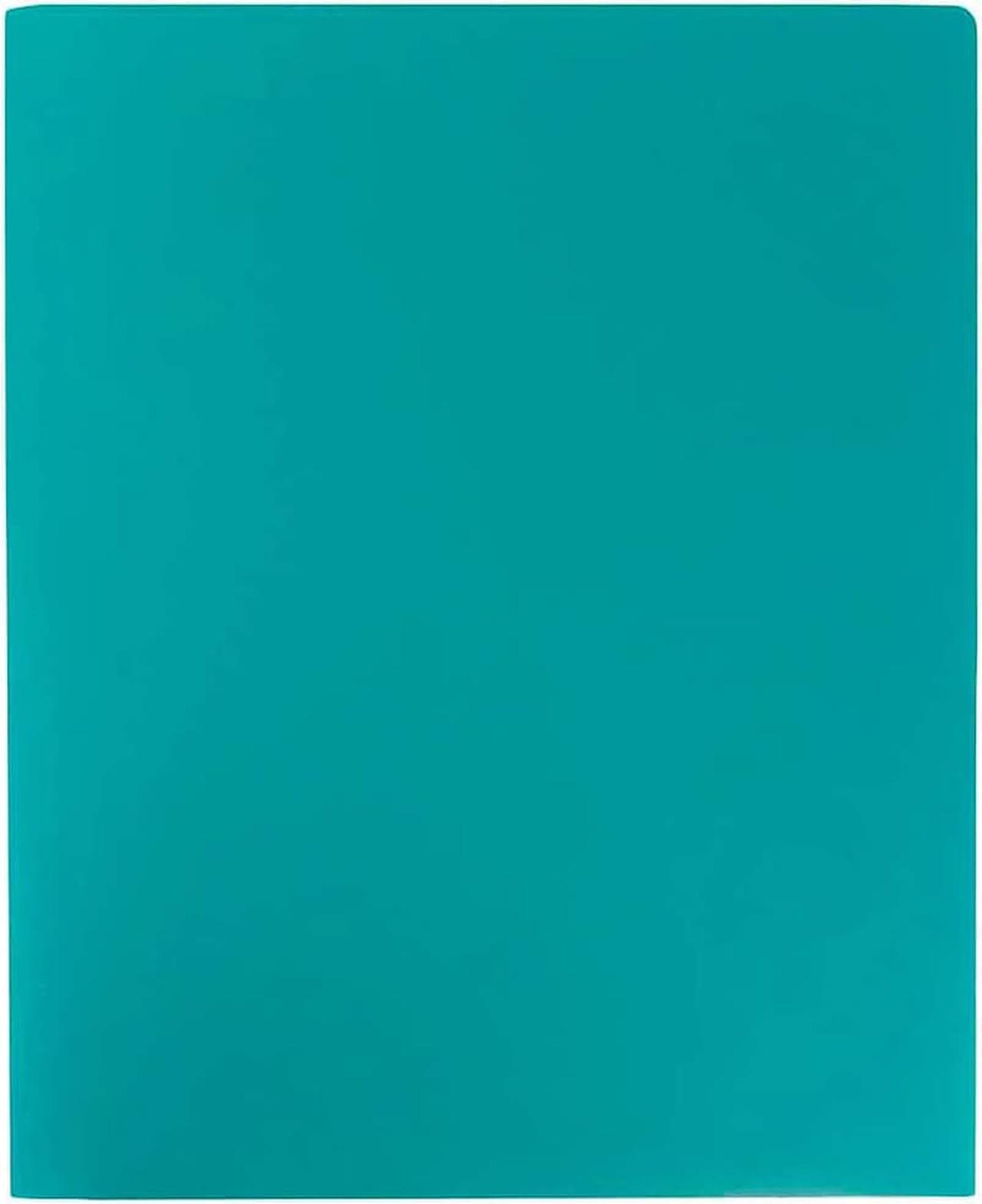 Alt view image 5 of 5 - JAM Paper Heavy Duty Plastic Two-Pocket School Folders Teal Blue OX57401D