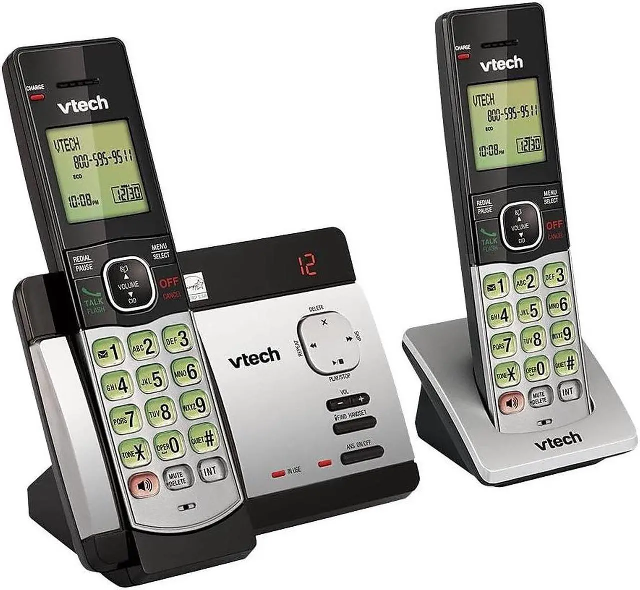 Alt view image 4 of 10 - Vtech Communications CS6729-2 Cordless Phone Answering System, Caller ID/Call Waiting, 2-Handset - Quantity 1