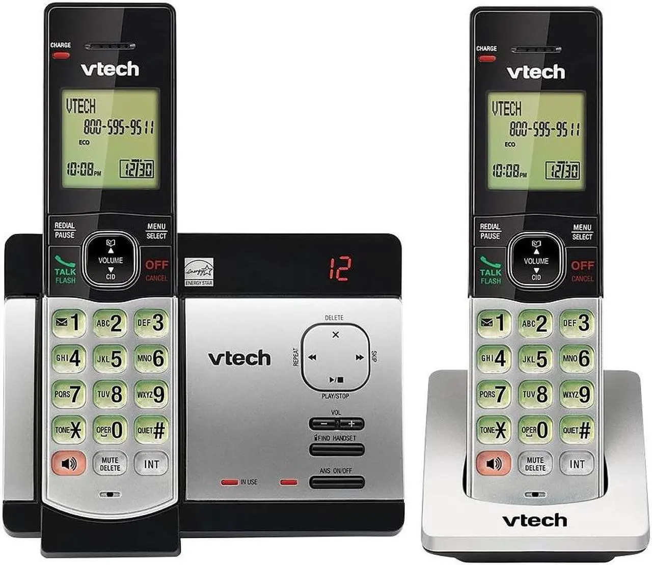 Alt view image 3 of 10 - Vtech Communications CS6729-2 Cordless Phone Answering System, Caller ID/Call Waiting, 2-Handset - Quantity 1
