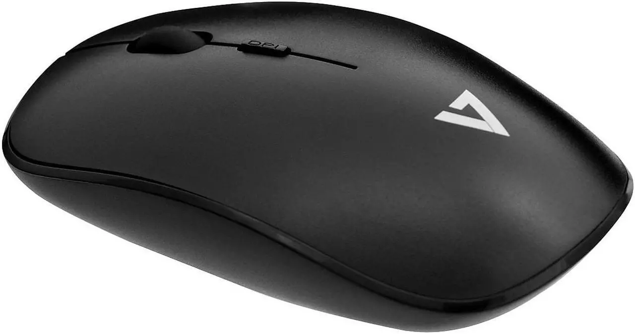 Alt view image 7 of 11 - V7 MW200-1E Black 4 Buttons Tilt Wheel RF Wireless Optical 1600 dpi Low Profile Mouse