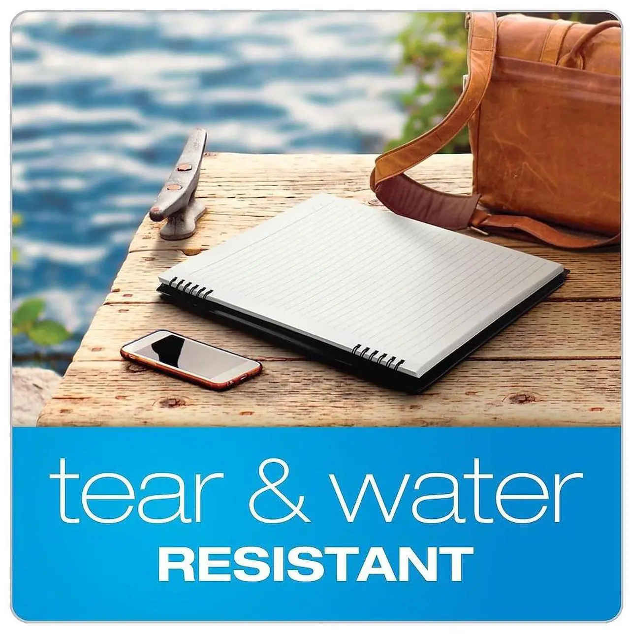Alt view image 6 of 9 - Notebook Stone Paper 60 Sheets 9"x11" Blue Cover