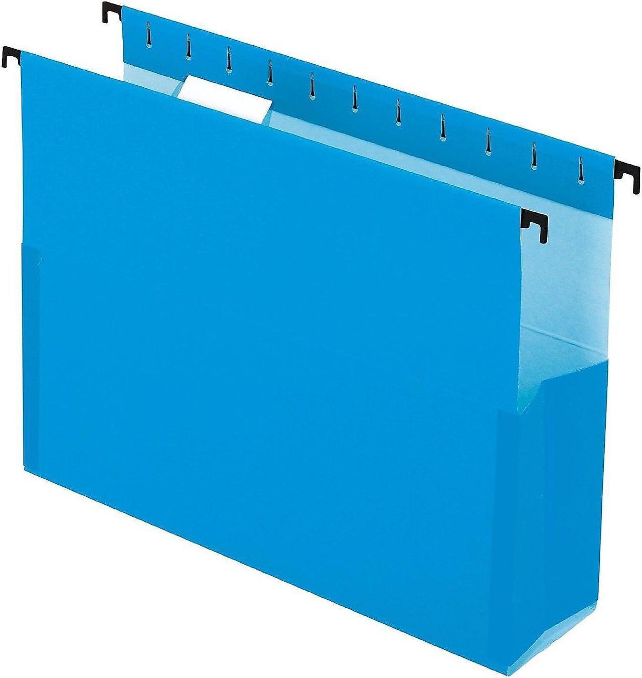 Alt view image 15 of 15 - Esselte Pendaflex / ACCO - 59203 - SureHook Reinforced Hanging Box Files, 3 Exp with Sides, Letter, Blue, 25/Box