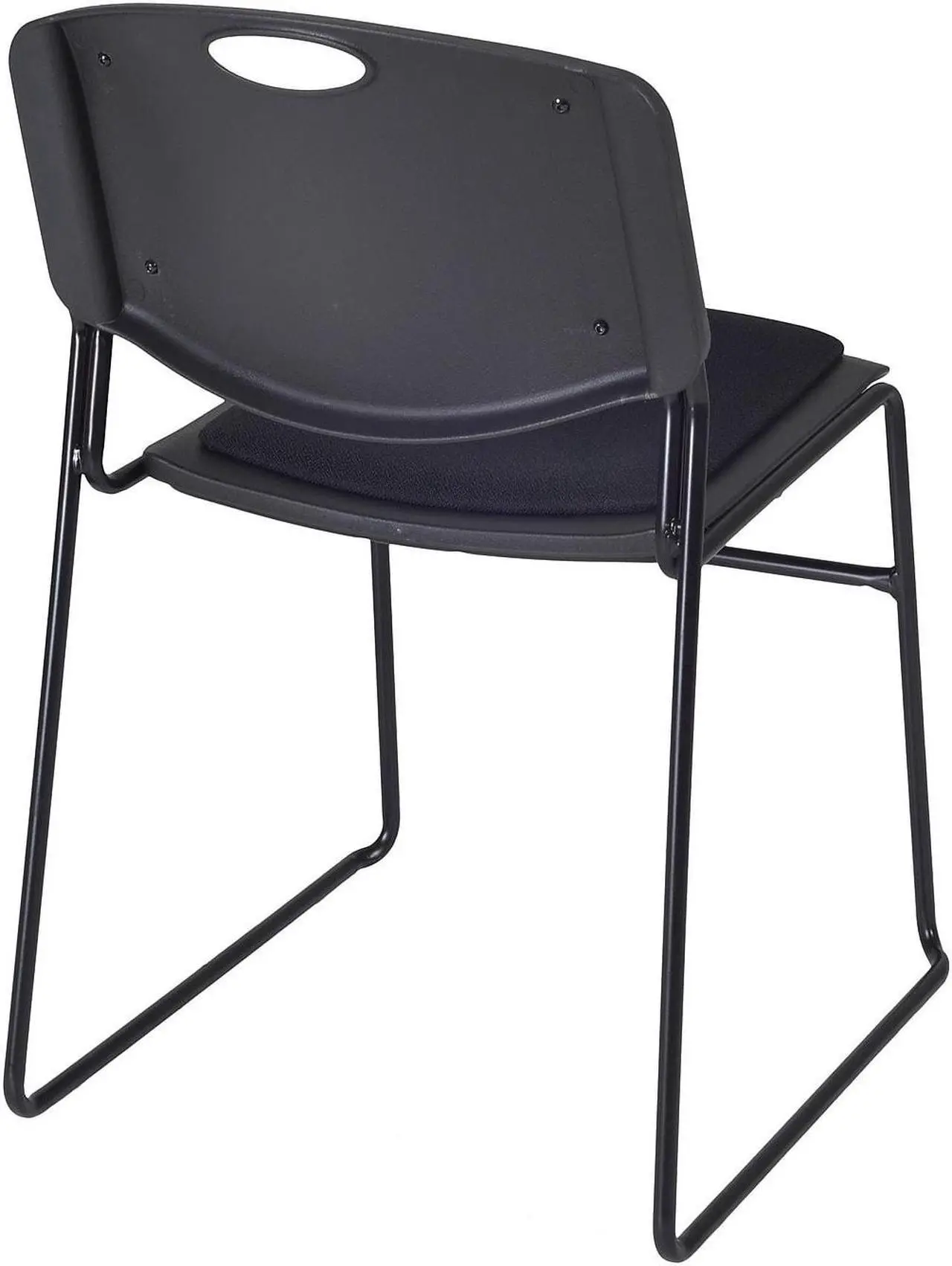 Alt view image 4 of 11 - National Public Seating Commercialine Vinyl Padded Steel Folding Chair, Beige (Pack of 4)