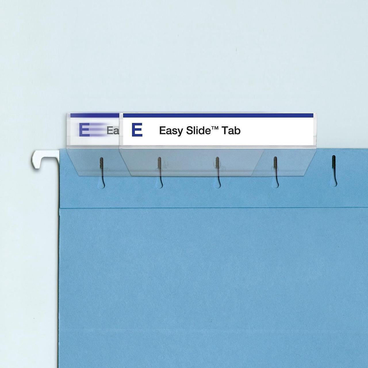 Alt view image 16 of 18 - Smead Easy Slide Hanging Folder Tab 1/3 Tab 3 1/2 in Clear 18/Pack 64626