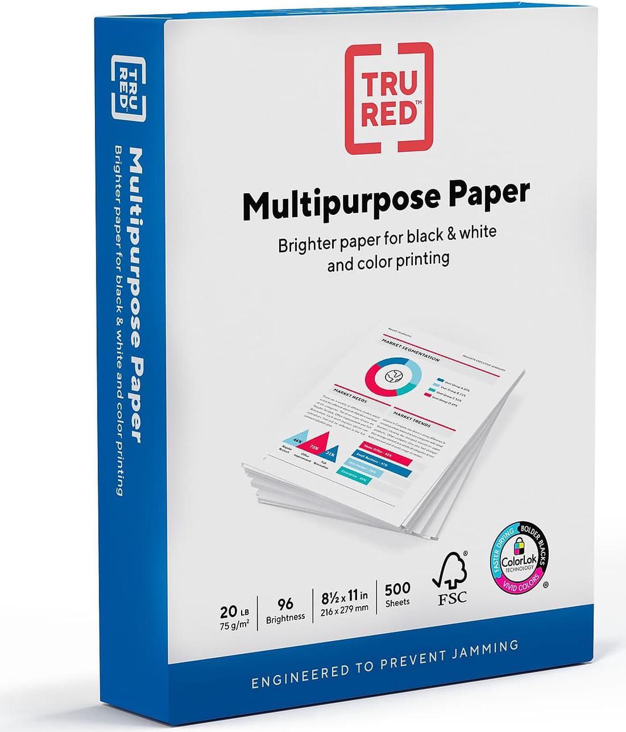 Main image of TRU RED 8.5" x 11" Multipurpose Paper 20 lbs. 96 Brightness 500/RM 513099