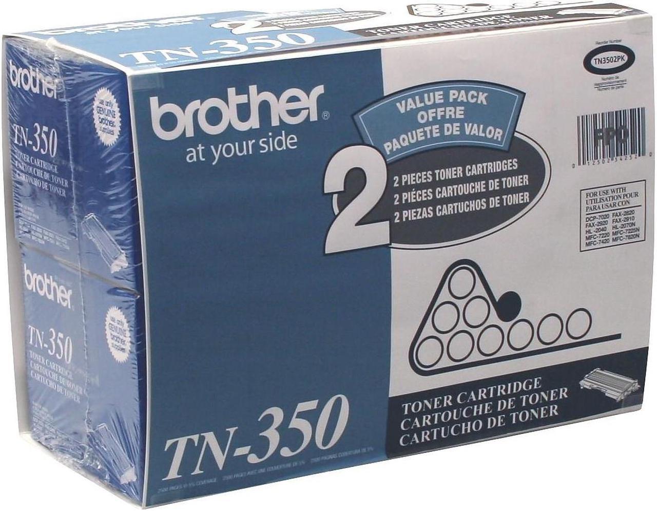 Alt view image 2 of 2 - Brother TN 350 Black Toner Cartridges 2/Pack TN3502PK