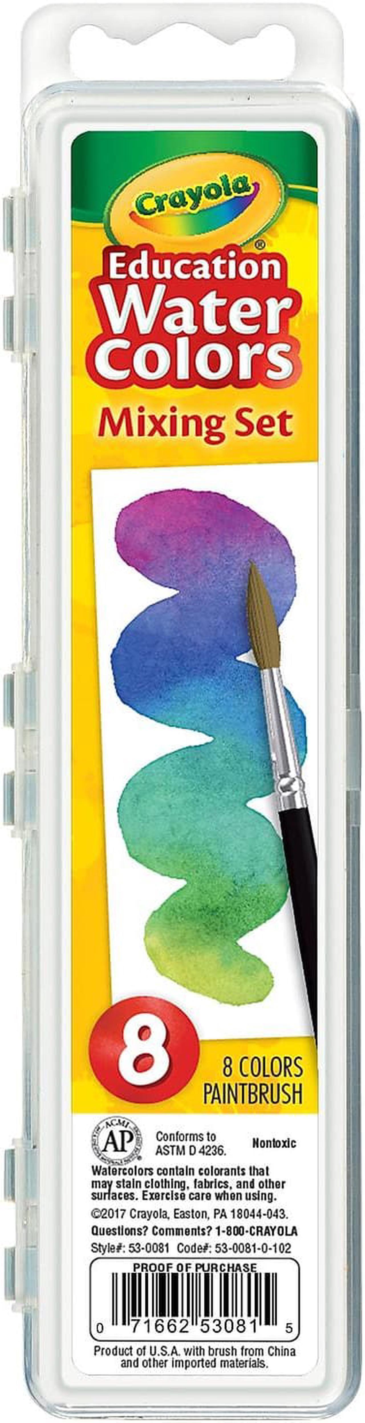Alt view image 4 of 7 - Crayola Llc Formerly Binney & Smith BIN530081 Watercolor Mixing Set 8 Semi Moist