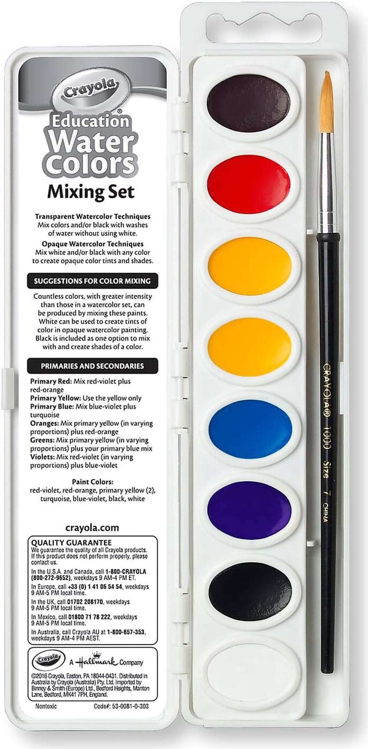 Alt view image 3 of 7 - Crayola Llc Formerly Binney & Smith BIN530081 Watercolor Mixing Set 8 Semi Moist