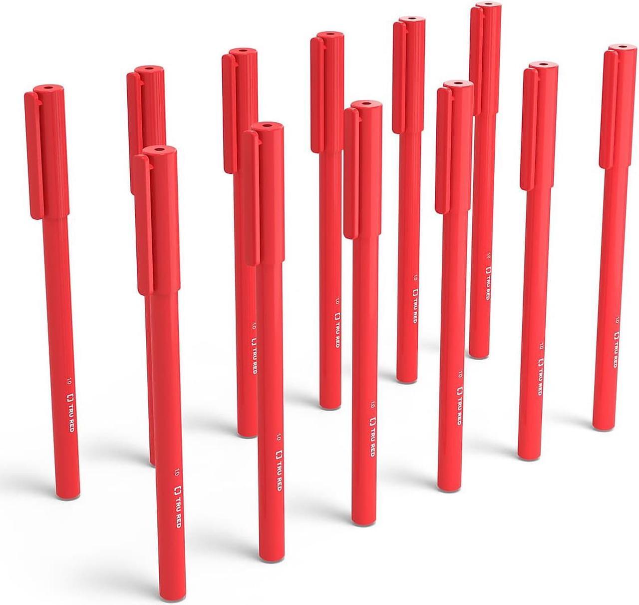 Main image of TRU RED Ballpoint Pen Medium Point 1.0mm Red Dozen 52859