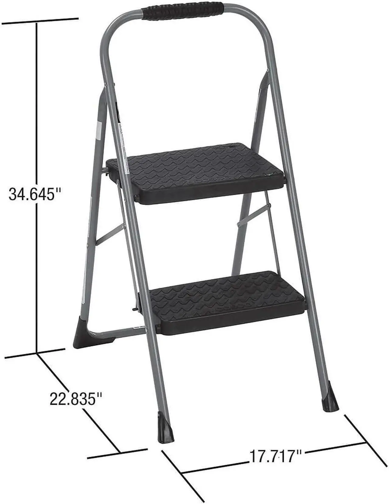 Alt view image 18 of 18 - Cosco 11903BGO1E One-Step Folding Step Stool, 300 Lb, 8 1/2 Inch Working Height, Orange/Gray