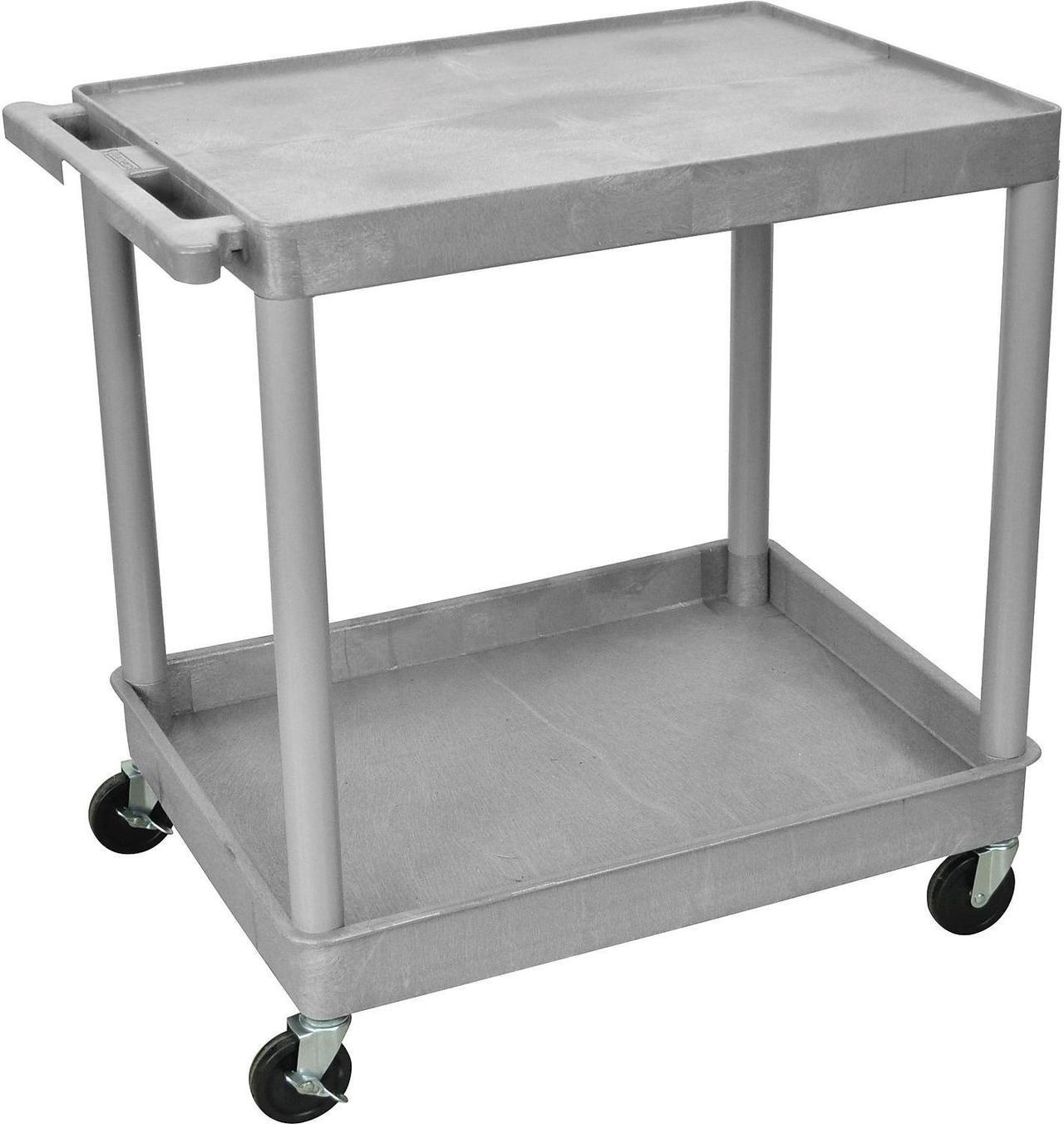 Alt view image 2 of 5 - Luxor Tc21-G 2 Shelf Tub Cart