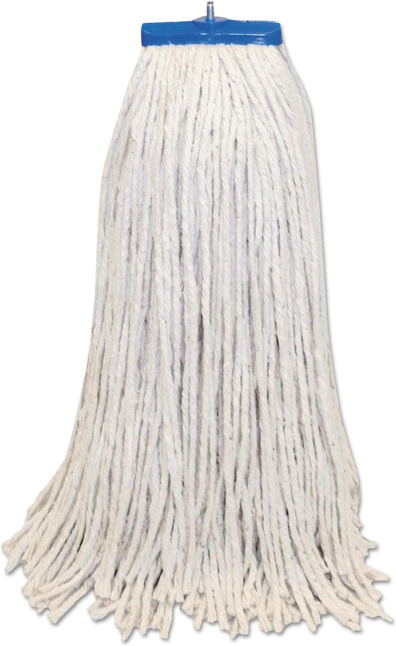 Alt view image 3 of 9 - Boardwalk Mop Head, Lie-Flat Head, Cotton Fiber, 24oz., White, 12/carton BWKCM22024 Includes 12 mop heads per case.
