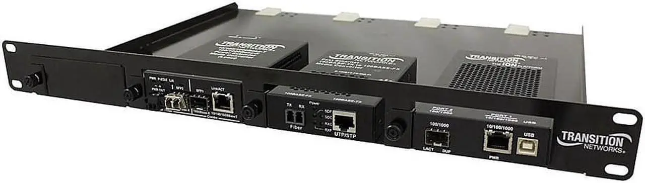 Alt view image 7 of 7 - Transition Networks 4-Slot Media Converter Shelf