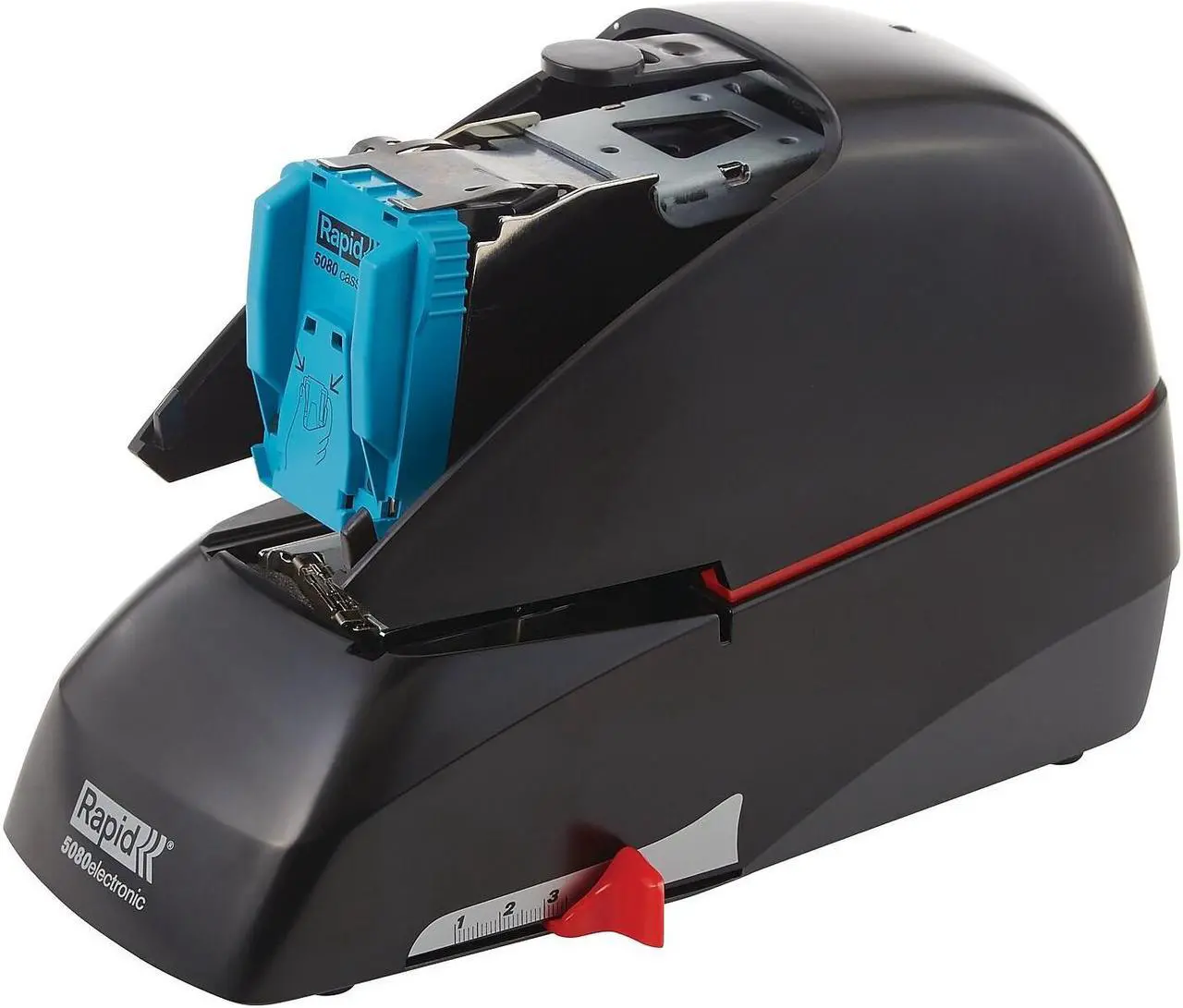 Alt view image 8 of 10 - Rapid 5080e Heavy-Duty Flat Clinch Electric Stapler 90-Sheet Capacity Black 90147