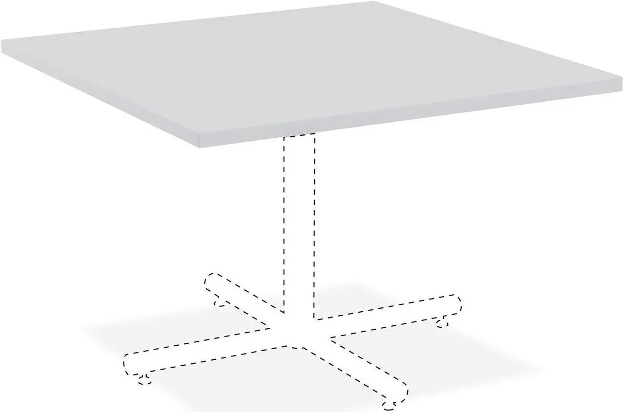 Alt view image 4 of 6 - Lorell Taple Top 42"x42" Light Gray 62587