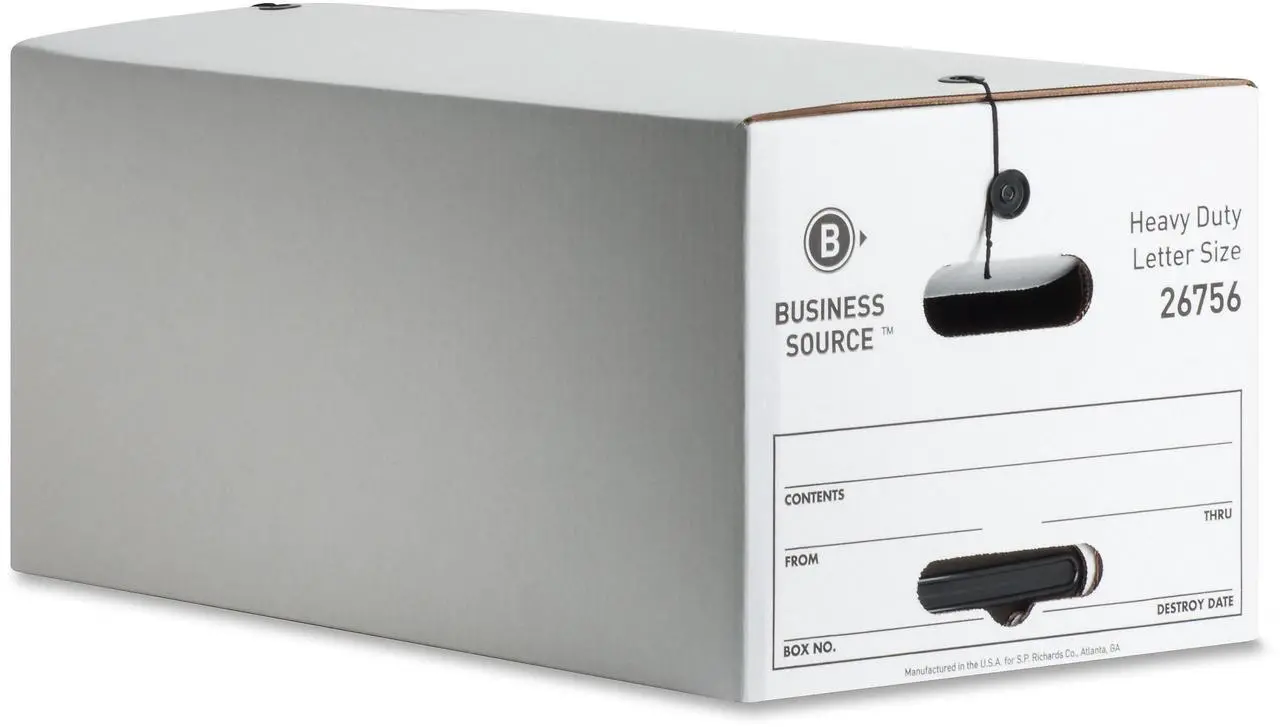 Alt view image 6 of 6 - Business Source Med. Duty Storage Box Ltr 700 lb. 12"x24"x10" 12/CT WE 26756