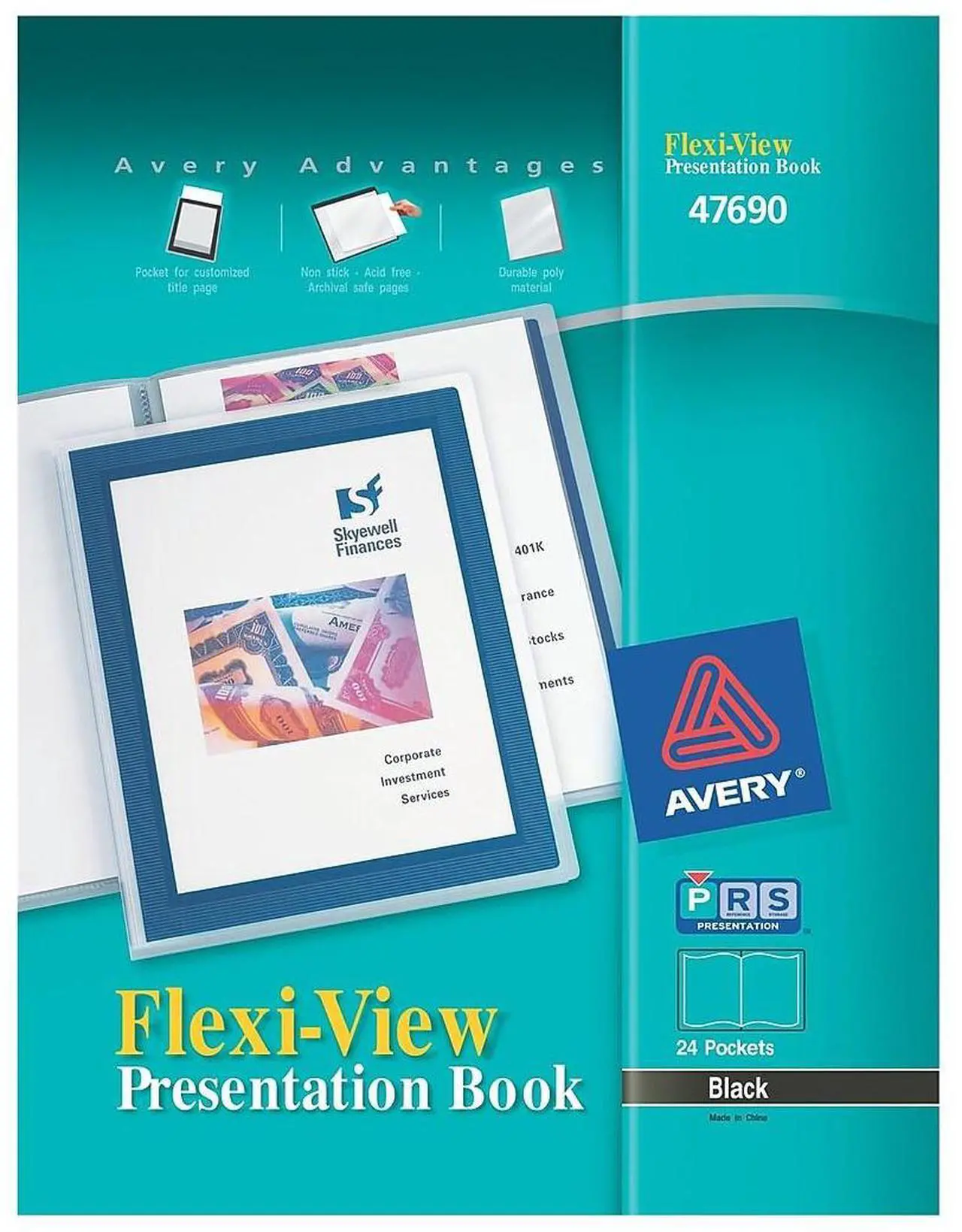 Alt view image 2 of 11 - Avery Presentation Books 24 Pages 8-1/2"x11" Black Framed Cover 47690