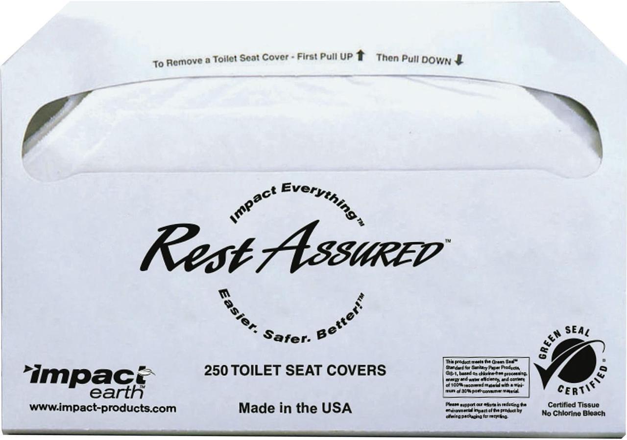 Alt view image 2 of 2 - Rest Assured Seat Covers 14.25 x 16.85 White 250/Pack 20 Packs/Carton 25177673