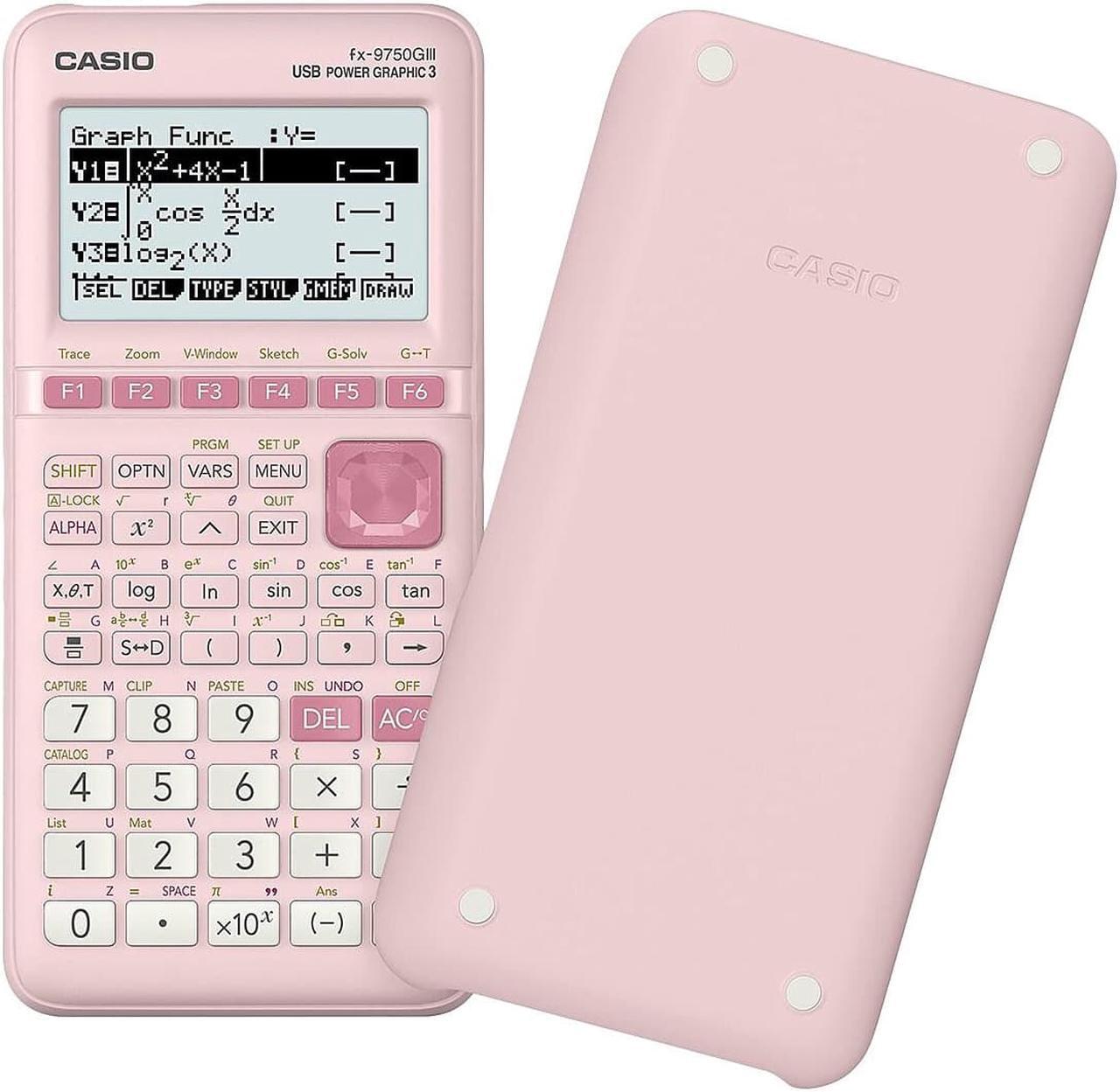 Alt view image 4 of 4 - Casio FX-9750GIII-PK Graphing Calculator Pink
