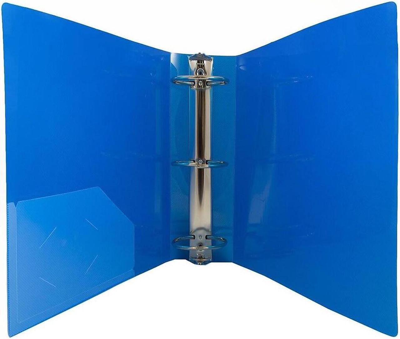 Alt view image 3 of 3 - JAM Paper Heavy Duty 3" 3-Ring Flexible Poly Binder Blue 821T3BU