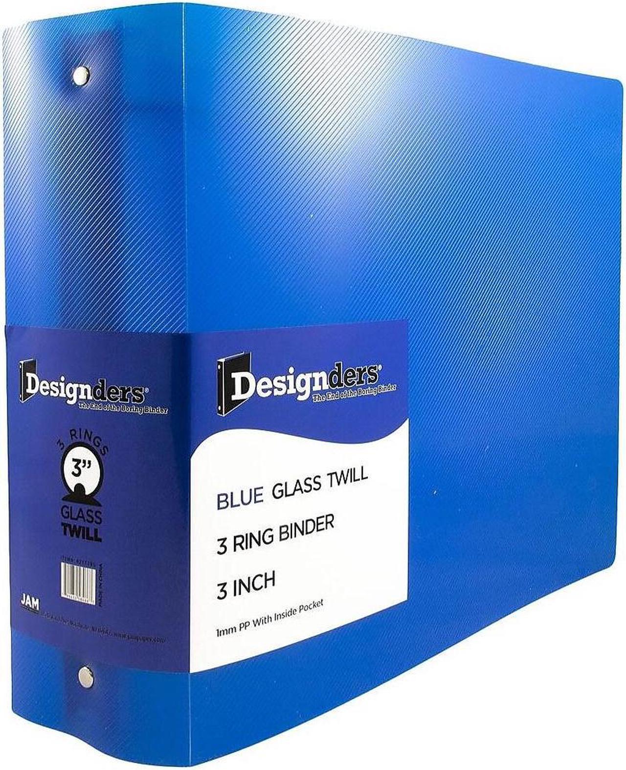 Main image of JAM Paper Heavy Duty 3" 3-Ring Flexible Poly Binder Blue 821T3BU