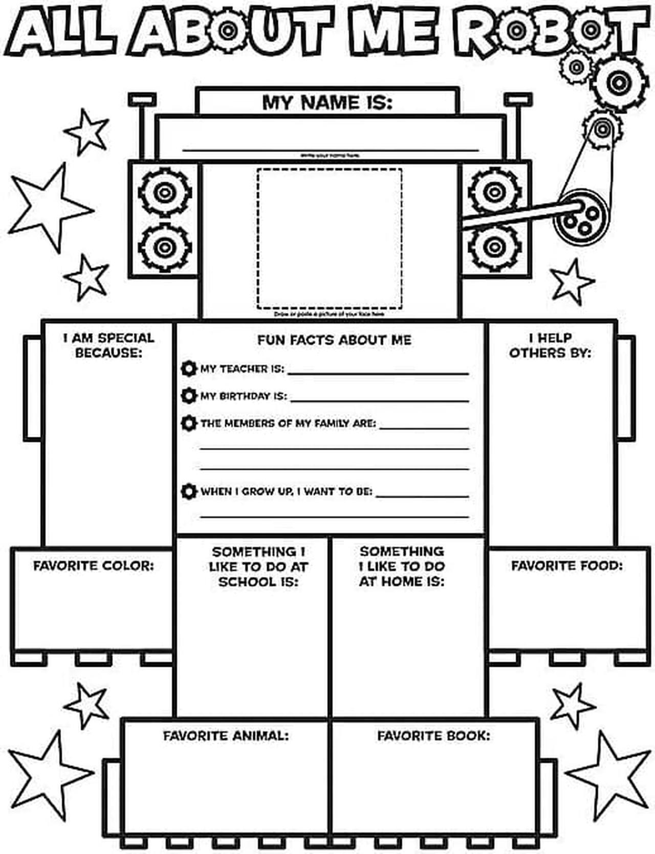 Main image of Scholastic Teaching Resources Activity Poster Sets All-About-Me Robot SC-054501462X