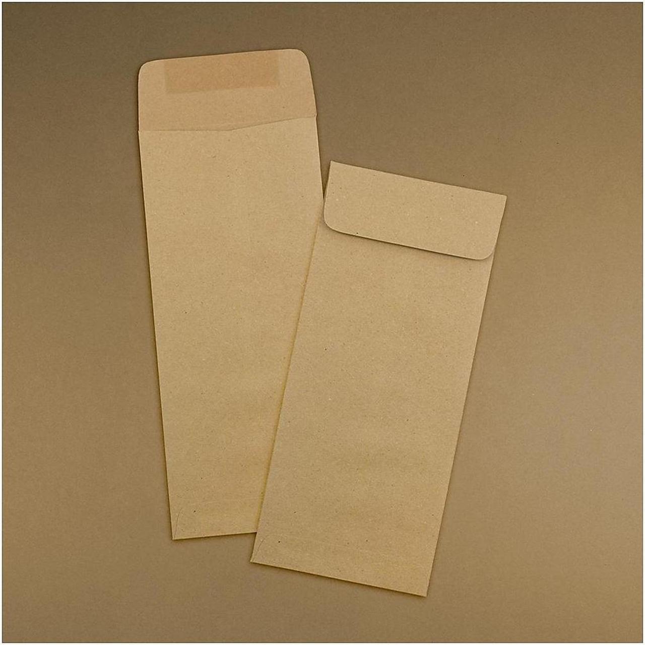 Alt view image 4 of 4 - JAM Paper #14 Policy Business Envelopes 5 x 11.5 Brown Kraft Paper Bag 36317569