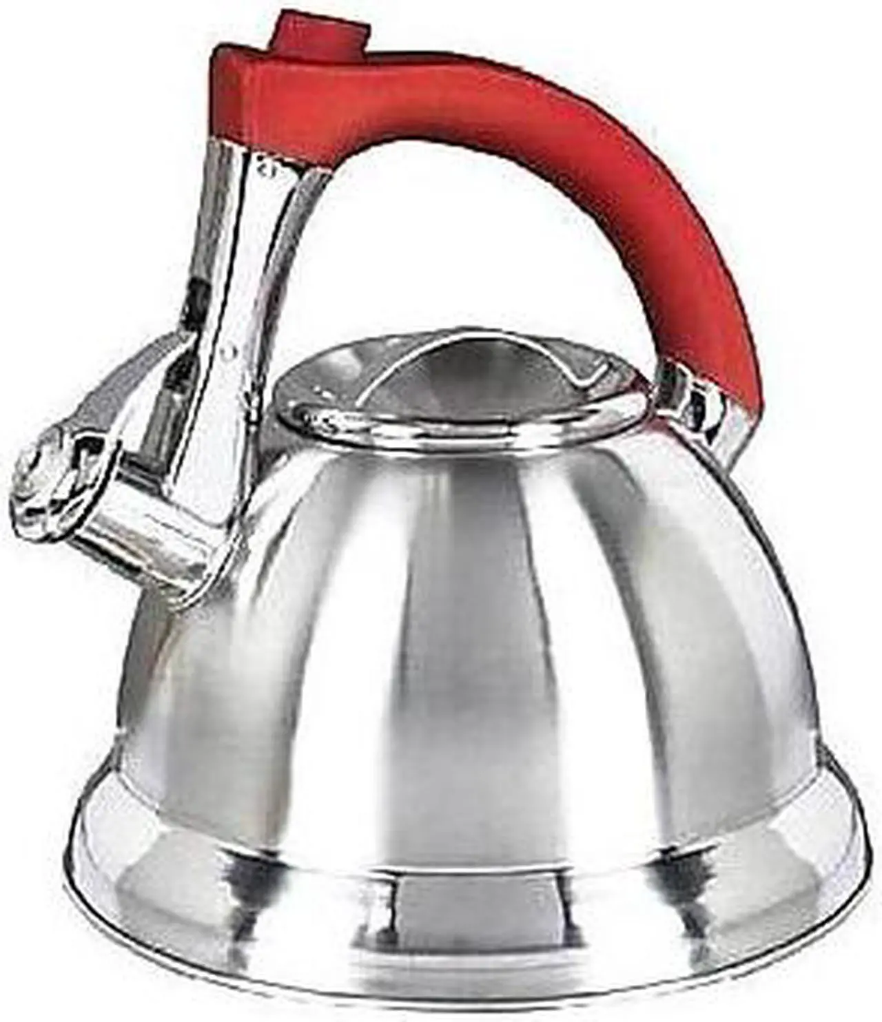 Alt view image 4 of 4 - Mr. Coffee 63017.02 Mr. Collinsbroke 2.4 Qt. Stainless Steel Tea Kettle with Red Handle
