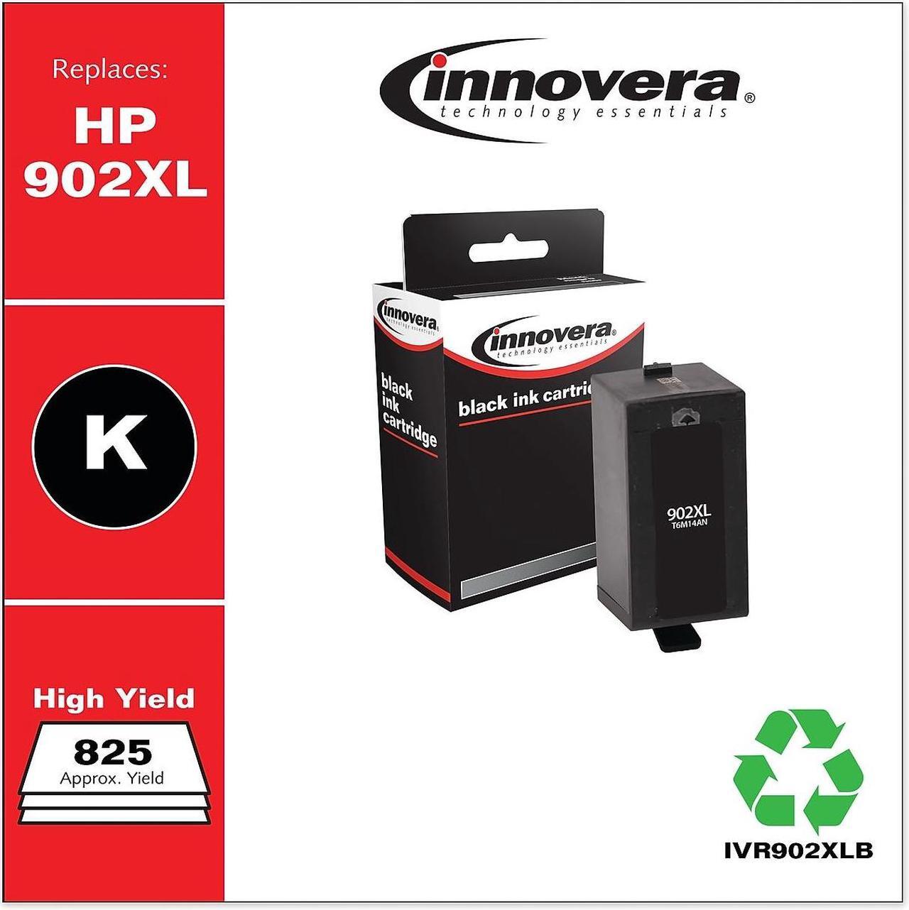 Alt view image 11 of 20 - Innovera Compatible Black High Yield Ink Cartridge (Alternative for HP 902XL/T6M14AN)