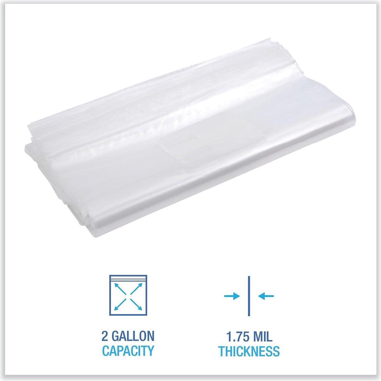 Alt view image 12 of 13 - Boardwalk Reclosable Food Storage Bags 2 Gal Clear LDPE 13 x 15 100/Box 2GALBAG
