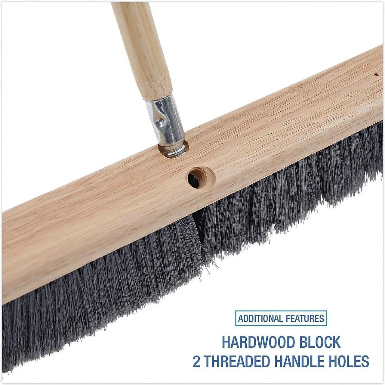Alt view image 14 of 16 - Boardwalk Floor Brush Head 3" Gray Flagged Polypropylene 24" 20424