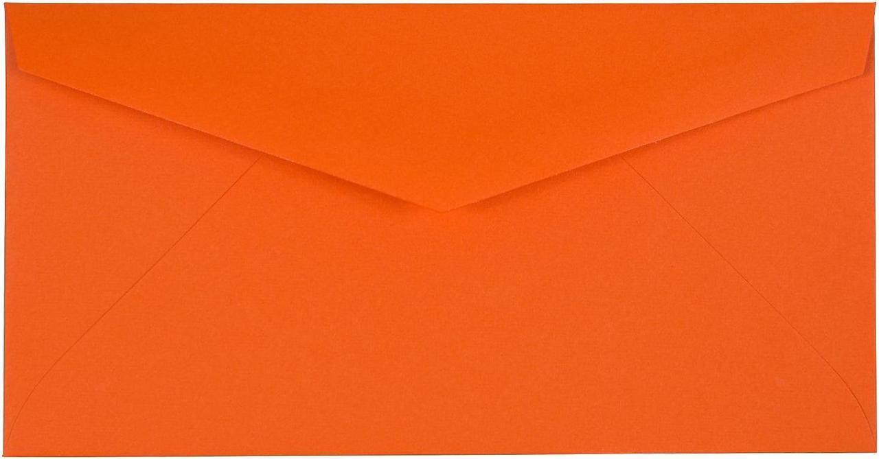 Main image of JAM Paper Monarch Colored Envelopes 3.875 x 7.5 Orange Recycled 34097575I