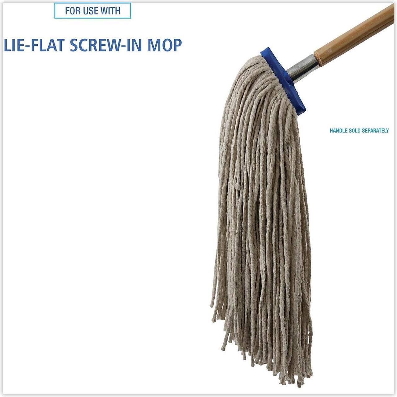 Alt view image 5 of 9 - Boardwalk Mop Head, Lie-Flat Head, Cotton Fiber, 24oz., White, 12/carton BWKCM22024 Includes 12 mop heads per case.