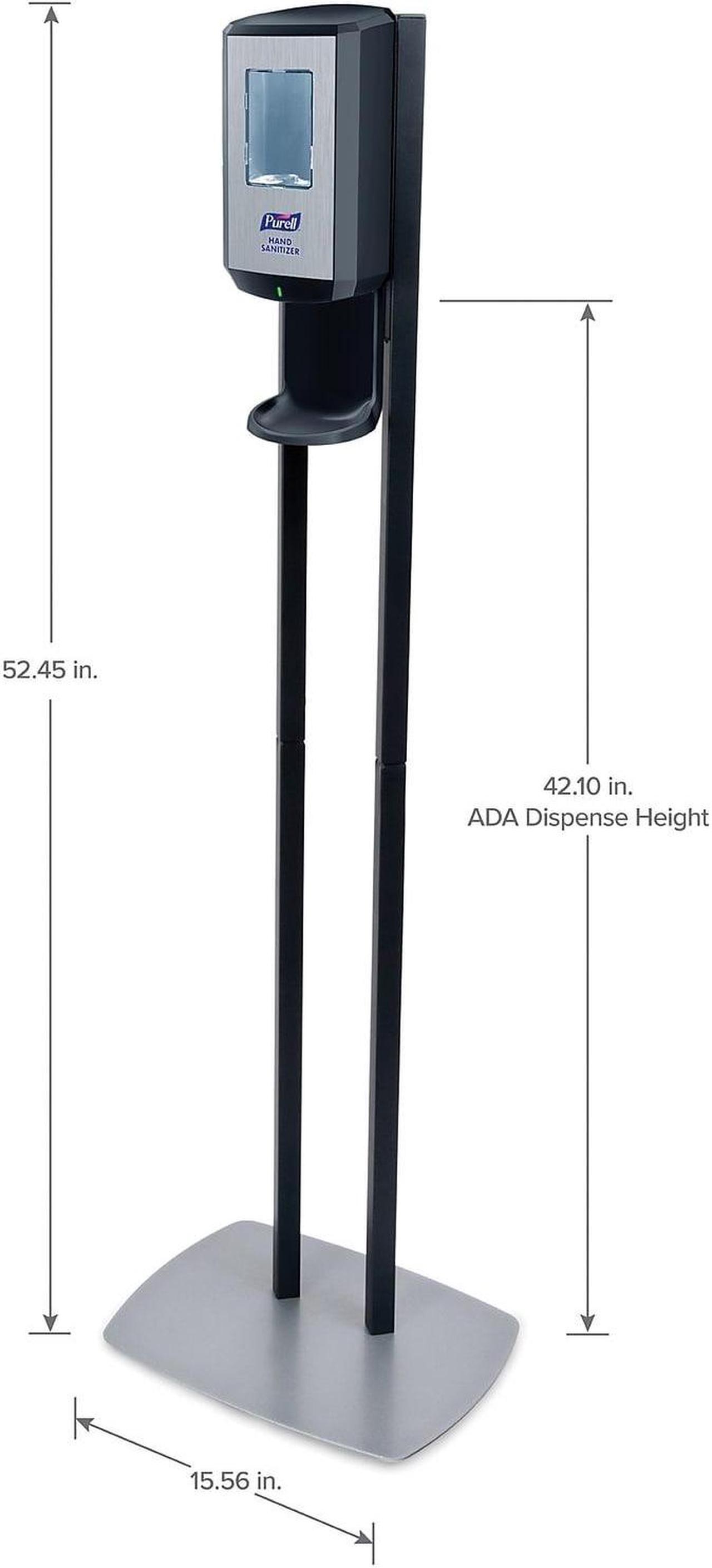 Alt view image 2 of 13 - PURELL CS 6 Automatic Floor Stand Hand Sanitizer Dispenser Black/Chrome (7416-DS)