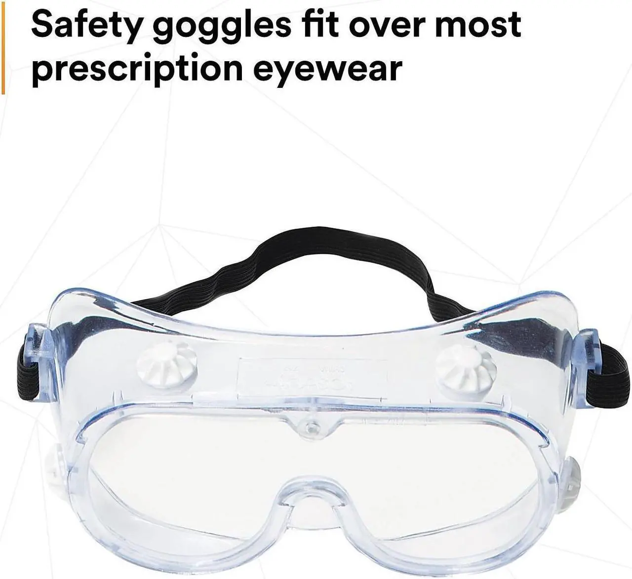 Alt view image 13 of 17 - 3M Safety Splash Goggle 334 Clear Lens 854129