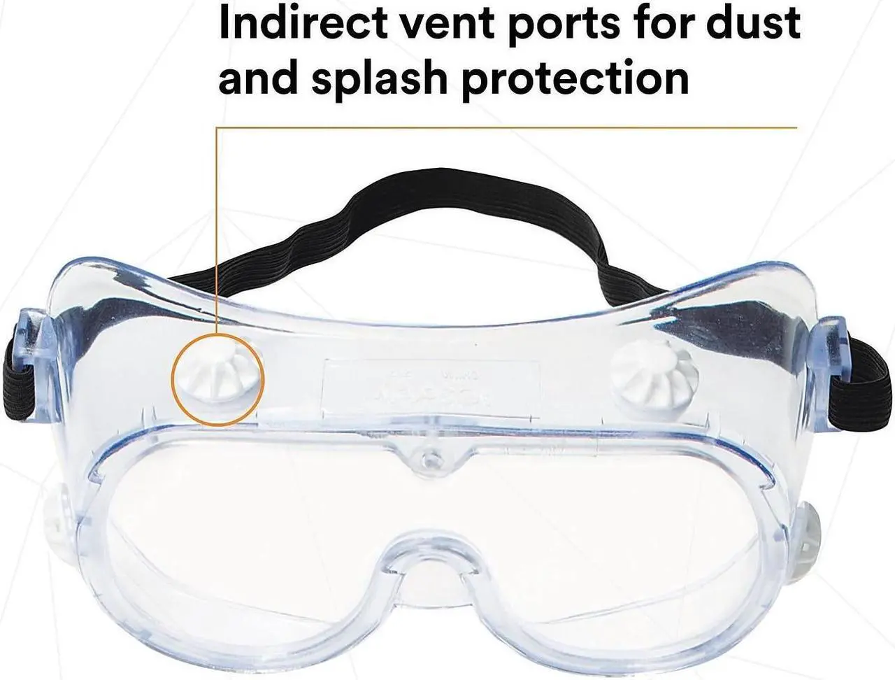 Alt view image 16 of 17 - 3M Safety Splash Goggle 334 Clear Lens 854129