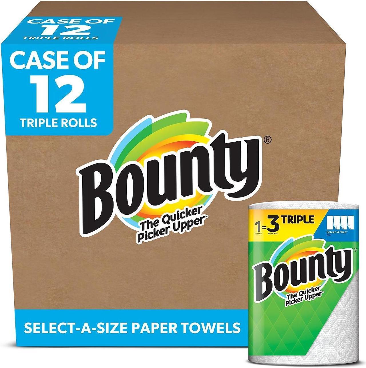 Alt view image 2 of 9 - Bounty Select-A-Size Kitchen Rolls Paper Towel 2-Ply White 147 Sheets/Roll 12