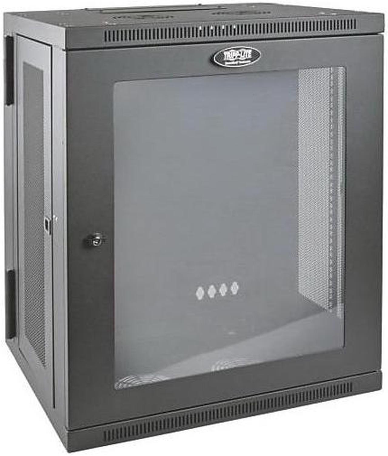 Alt view image 8 of 11 - Tripp Lite SRW15USG SmartRack 15U Low-Profile Switch-Depth WallMount Rack Enclosure Cabinet