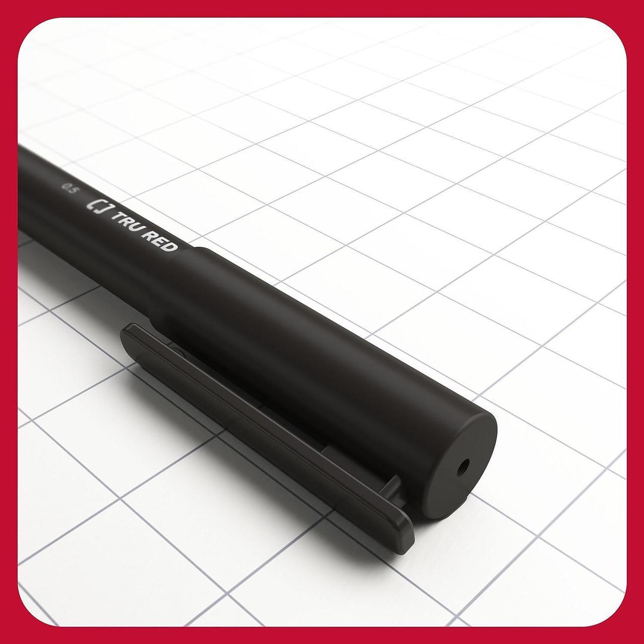 Alt view image 4 of 9 - TRU RED Quick Dry Gel Pens Fine Point 0.5mm Blk Dozen TR54471