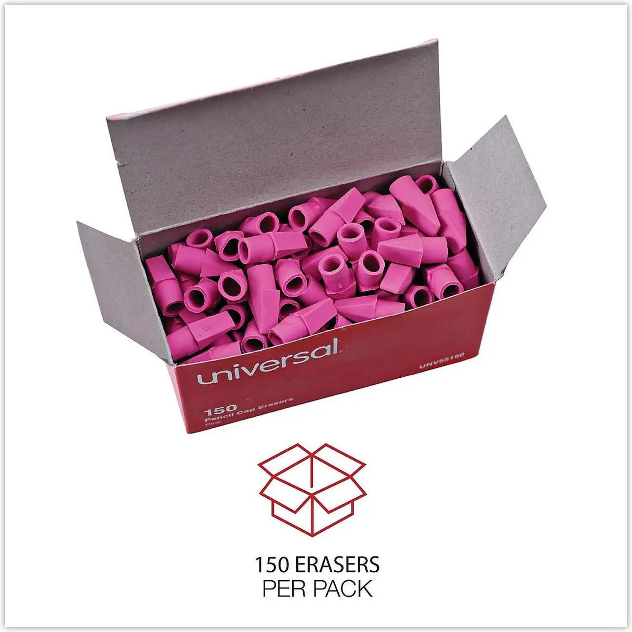 Alt view image 8 of 10 - Universal Pencil Cap Erasers 50/Pack 55150