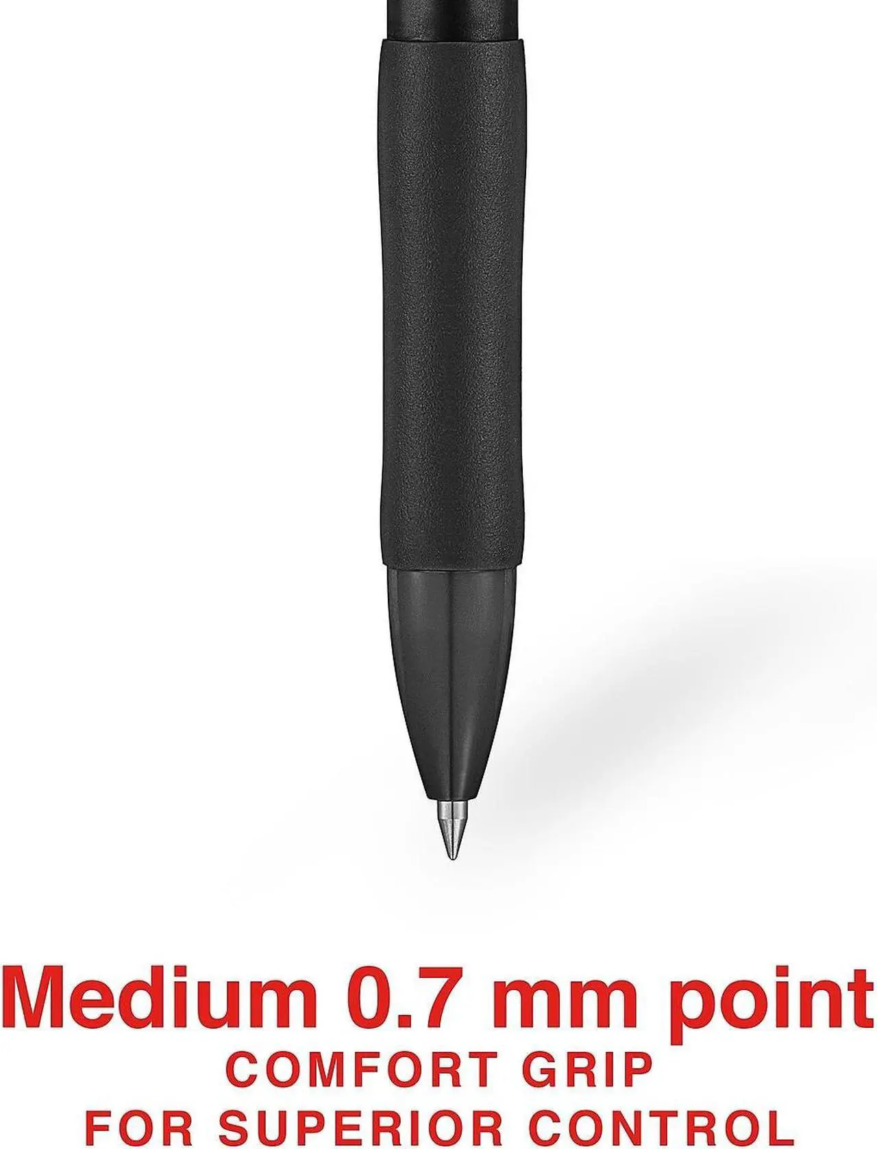 Alt view image 3 of 6 - STAPLES AURA GEL RETRACTABLE PENS 0.7MM BLACK 12PK (29195) 2072167