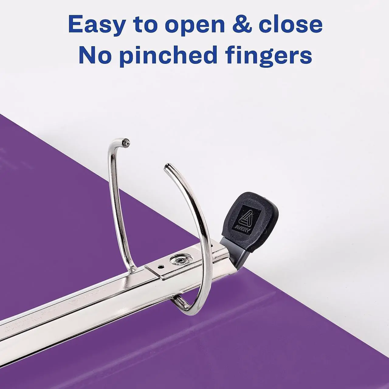 Alt view image 13 of 15 - Avery Heavy-Duty View Binder w/Locking EZD Rings 2" Cap Purple 79777