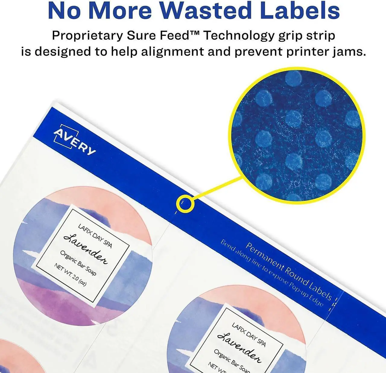 Alt view image 10 of 10 - Avery Printable Self-Adhesive Permanent 3/4" Round ID Labels 3/4"dia. Clear 400/Pk 4222