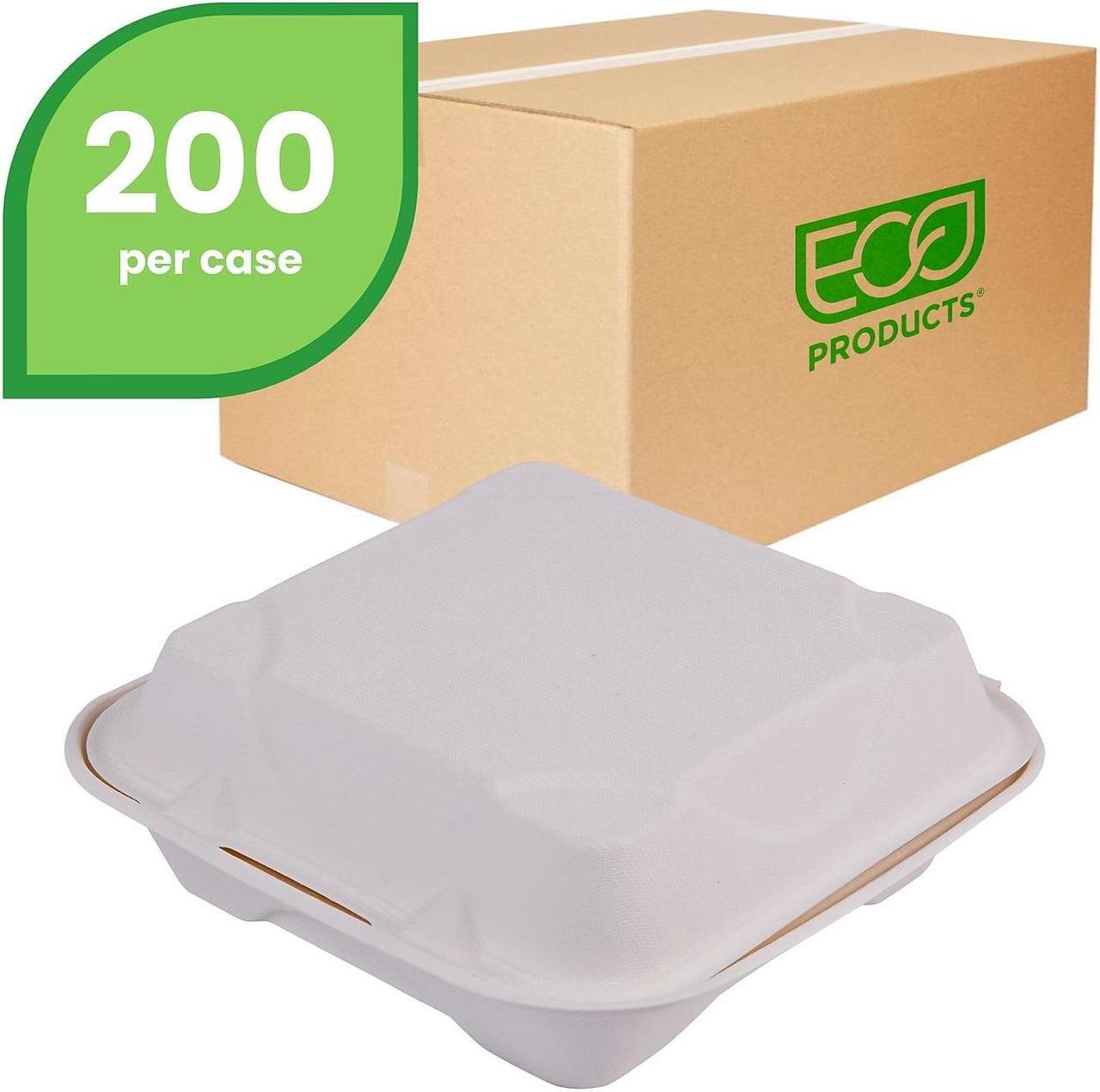 Alt view image 3 of 8 - Eco-Products Vanguard Clamshell Box 200/Carton (EP-HC81NFA) EPHC81NFA
