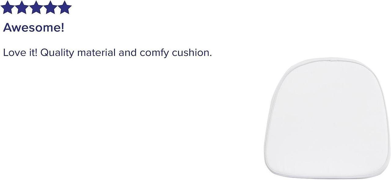 Alt view image 12 of 12 - Kids Soft White Fabric Chiavari Chair Cushion