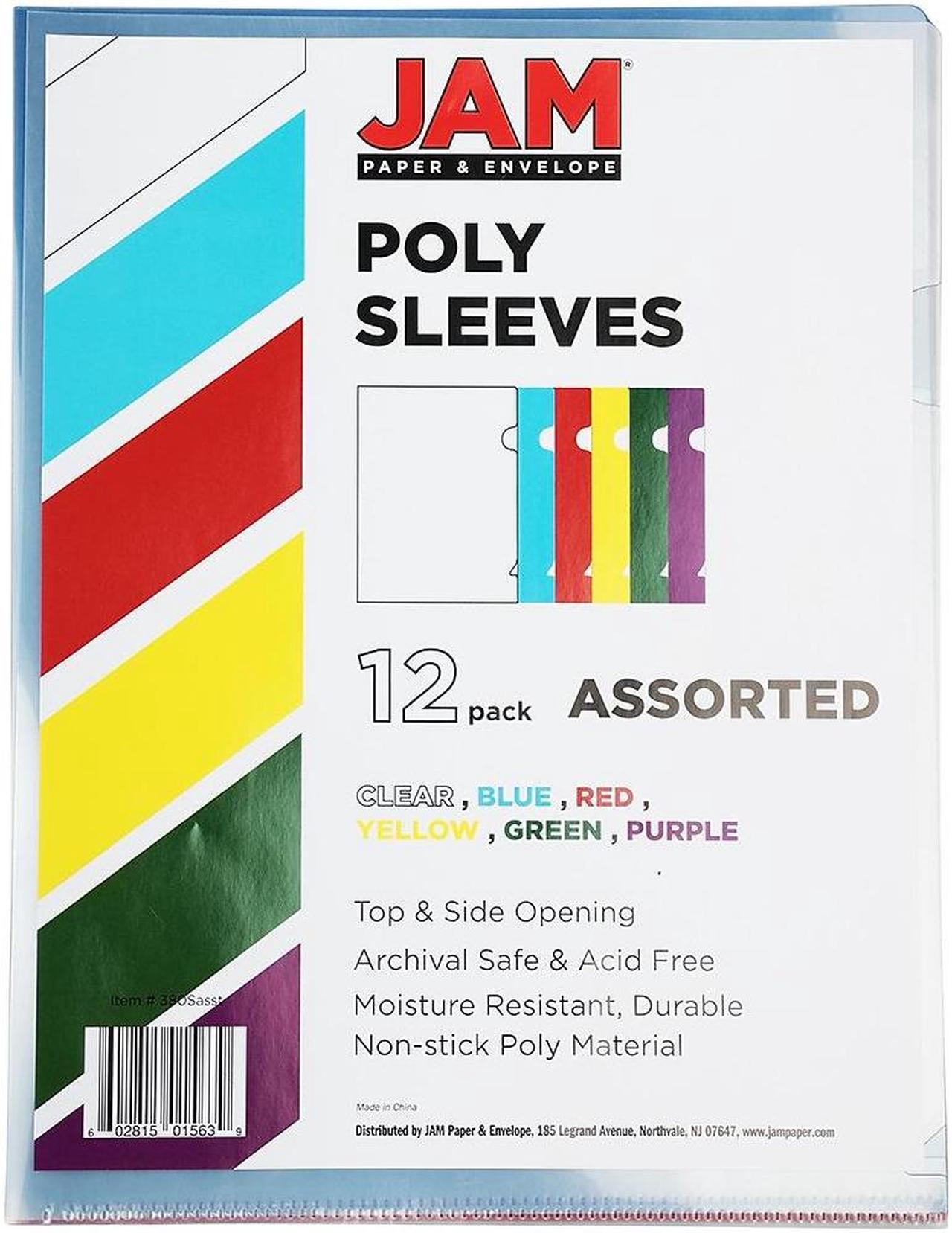 Alt view image 5 of 5 - JAM Paper Plastic Sleeves 9" x 12" Assorted Colors 12/Pack 380SASST