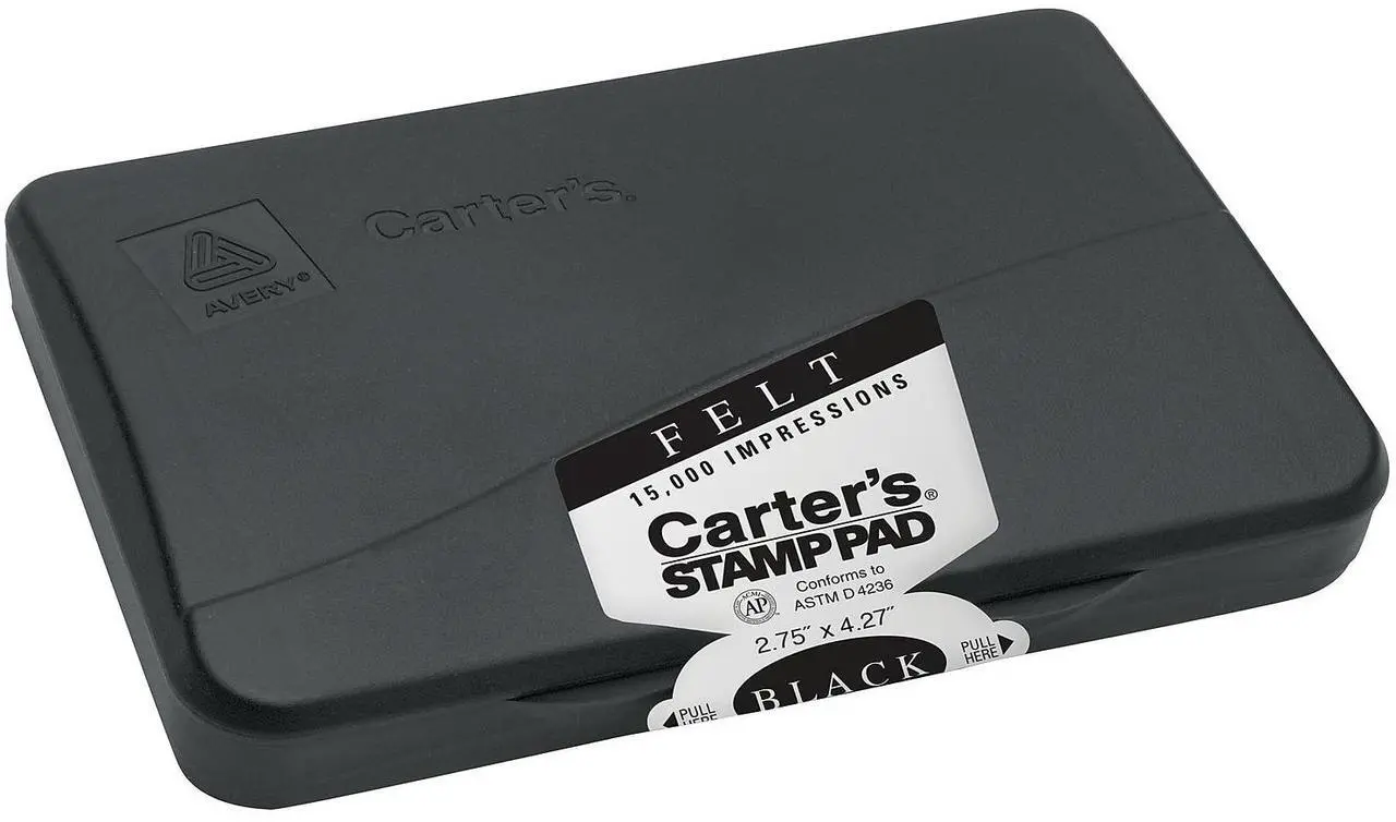 Alt view image 7 of 11 - Carter's Pre-Inked Felt Stamp Pad, 4.25 X 2.75, Black 21081