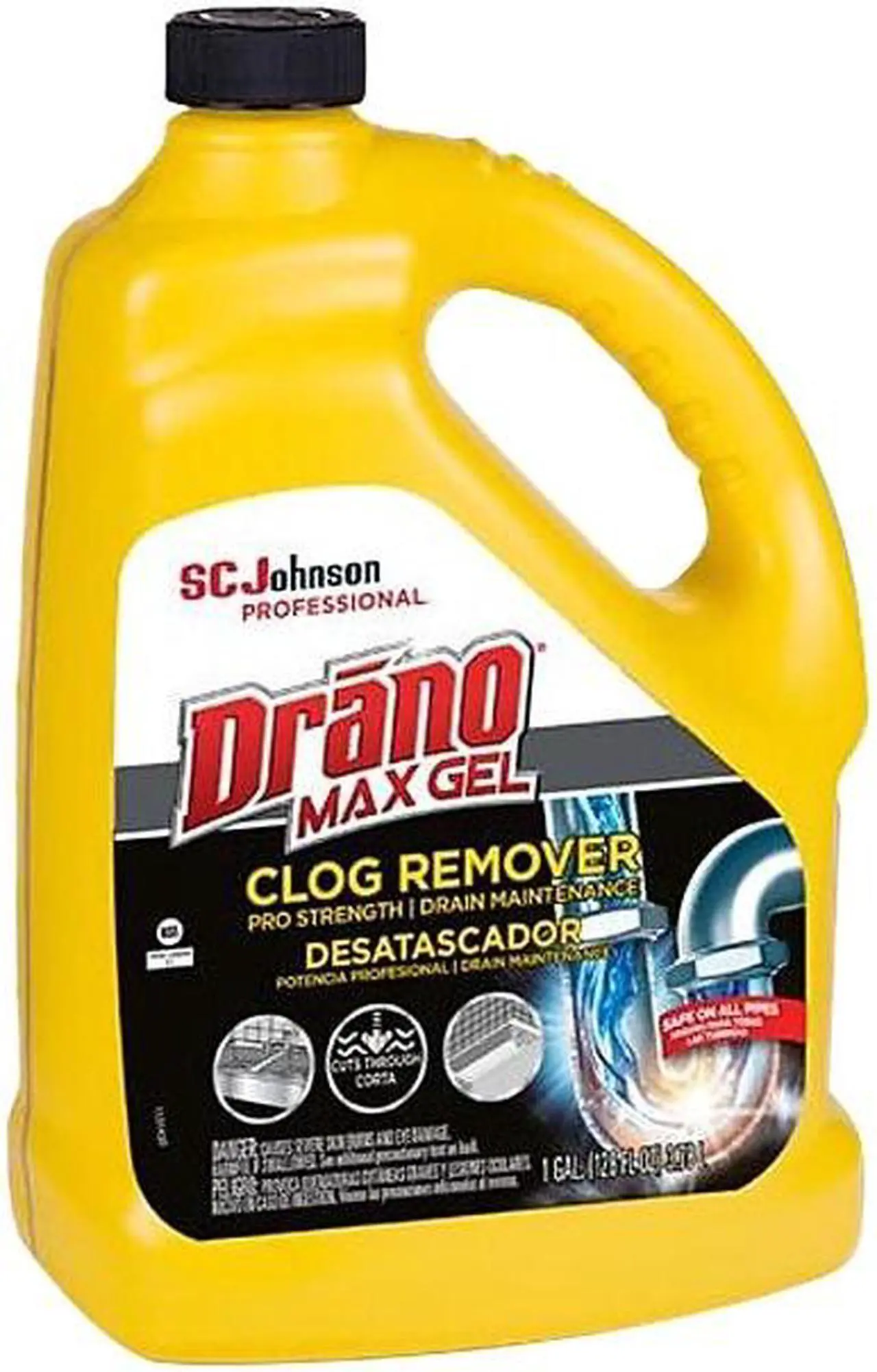 Alt view image 9 of 10 - Max Gel Clog Remover, Bleach Scent, 128 oz Bottle, 4/Carton 696642