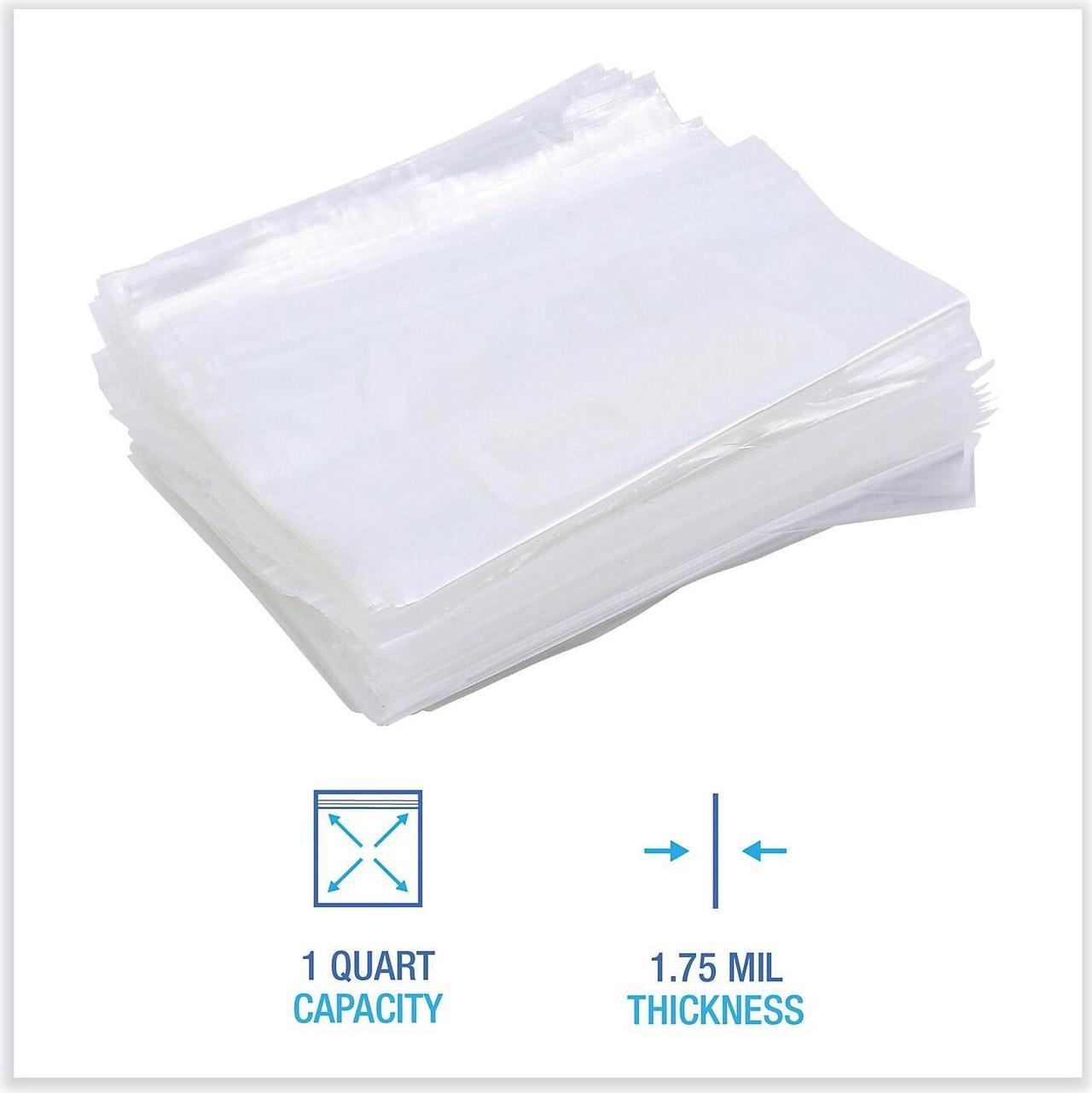 Alt view image 14 of 17 - Boardwalk Reclosable Food Storage Bags 1 qt Clear LDPE 6 1/2 x 5.88 500/Box