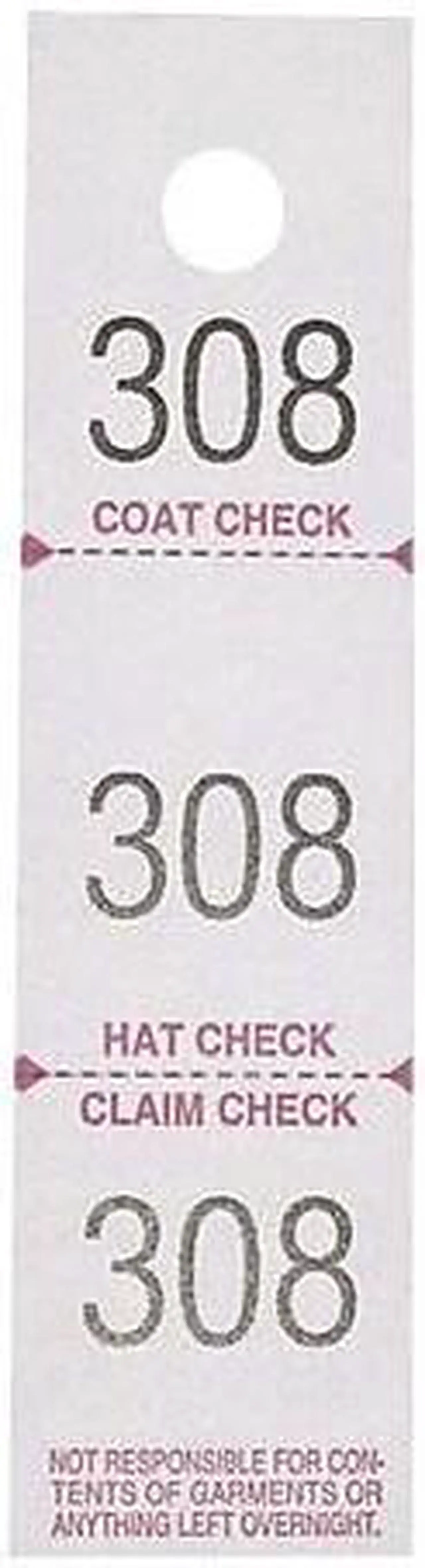 Main image of Sparco Coat Check Tickets 3-Part 500/PK White 99300